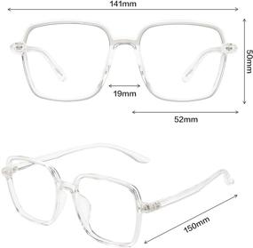 img 3 attached to WHITE PINE Blue Light Blocking Glasses Lightweight Irregularly Eyeglasses Frame Filter Blue Ray Computer Game Glasses