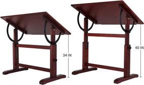 img 1 attached to MEEDEN Drafting Adjustable Tiltable Tabletop