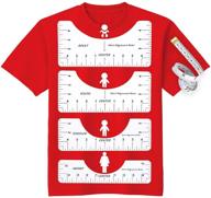 👕 5 piece t-shirt ruler guide set for kids and adults - t-shirt alignment tool for cricut heat press, ideal for centering vinyl designs, embroidery, pocket logos, and vinyl press in white logo