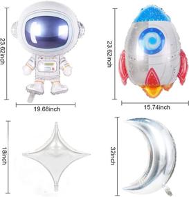 img 1 attached to 🚀 Lyland Space Birthday Decorations - Outer Space Party Supplies for Boys - Galaxy Space Theme Party Decorations with Balloons Garland Arch Kit - Ideal for Kids Birthday, Baby Shower, Universe Rocket Astronaut Set