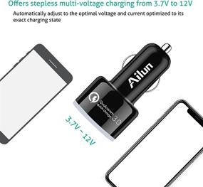 img 2 attached to 💨 Power up your iPhone 12 and Galaxy S20 with Ailun Fast Car Charger featuring Dual Qualcomm Quick Charge 3.0 Ports