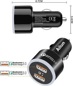 img 3 attached to 💨 Power up your iPhone 12 and Galaxy S20 with Ailun Fast Car Charger featuring Dual Qualcomm Quick Charge 3.0 Ports