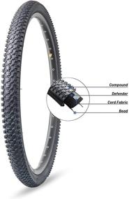 img 2 attached to Hycline Bike Tire: Premium Black Folding Replacement Tire for 20/24/26-Inch MTB Mountain Bicycles