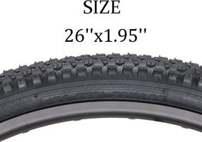 img 1 attached to Hycline Bike Tire: Premium Black Folding Replacement Tire for 20/24/26-Inch MTB Mountain Bicycles