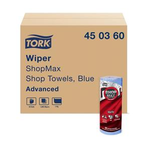 img 4 attached to 🧻 Tork ShopMax Blue Heavy Duty Paper Shop Towel, High Absorbency, 30 Rolls, 60 Sheets per Roll - Model 450360