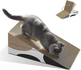 img 4 attached to 🐱 ComSaf Cat Scratcher Triangle: Foldable Cardboard, Multiple Angles, Protects Furniture