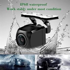 img 1 attached to 📸 GreenYi-59 Car License Plate Trajectory Backup Camera: Dynamic Moving Guide Line, Waterproof Night Vision, Wide View Angle