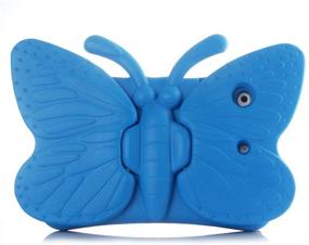 img 3 attached to 🦋 ER CHEN Lightweight Cute Butterfly Design Shockproof EVA Foam Case for iPad 2/3/4 - Kids Edition (Blue)