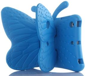 img 2 attached to 🦋 ER CHEN Lightweight Cute Butterfly Design Shockproof EVA Foam Case for iPad 2/3/4 - Kids Edition (Blue)