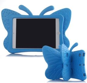 img 4 attached to 🦋 ER CHEN Lightweight Cute Butterfly Design Shockproof EVA Foam Case for iPad 2/3/4 - Kids Edition (Blue)