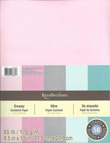 img 3 attached to 📄 Recollections Pink Cardstock Paper: 8.5 x 11, 65lb, 100 Sheets + 4x6 Lined Notepad (Dreamy & Pink Buttons)