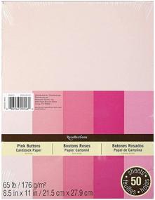 img 2 attached to 📄 Recollections Pink Cardstock Paper: 8.5 x 11, 65lb, 100 Sheets + 4x6 Lined Notepad (Dreamy & Pink Buttons)