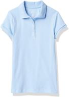 👕 chaps girls' school uniform interlock polo: stylish short sleeve polo for school logo