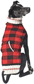 img 1 attached to 🐶 Большая шерстяная собачья куртка Buffalo Plaid Chilly Dog