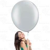 🎈 silver 36 inch giant latex balloons 6 pack – extra strong jumbo balloons for baby shower, wedding, birthday party & more логотип