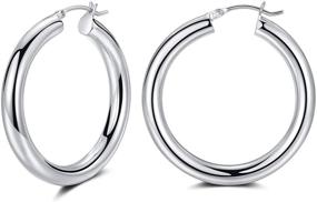 img 4 attached to Sterling Lightweight Hollow Earrings - Stylish Jewelry for Girls