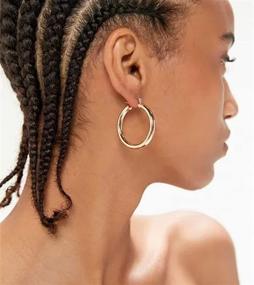 img 1 attached to Sterling Lightweight Hollow Earrings - Stylish Jewelry for Girls