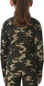 img 3 attached to Stretchable Camo Crewneck Fleece Layers for Girls' Clothing