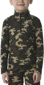 img 4 attached to Stretchable Camo Crewneck Fleece Layers for Girls' Clothing