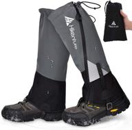 🏔️ hikenture leg gaiters: waterproof zipper, anti-tear, breathable shoe gaiters for men & women - ideal for hiking, hunting, skiing, running logo