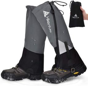 img 4 attached to 🏔️ Hikenture Leg Gaiters: Waterproof Zipper, Anti-Tear, Breathable Shoe Gaiters for Men & Women - Ideal for Hiking, Hunting, Skiing, Running