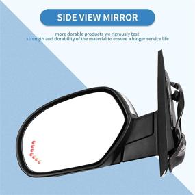 img 2 attached to 🔎 ECCPP Left Driver Side Mirror Towing Chrome Mirror Replacement | Compatible with 2007-2013 Chevy Avalanche Silverado Suburban Tahoe GMC Sierra Yukon | Power Heated Turn Signal | GM1320435