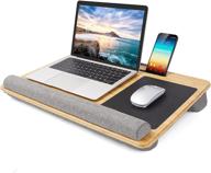 🖥️ hantajanss portable laptop desk - lap desk with cushions, wrist pad, mouse pad & phone tablet slot - ideal for 17 inch laptops logo