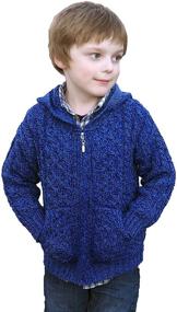 img 4 attached to Aran Crafts Cardigan Natural HD4039 NAT 8 Boys' Clothing