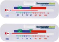 🌡️ fridge freezer chiller cooler twin pack thermometer: accurate temperature gauge for refrigerator logo