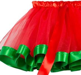 img 2 attached to 🎅 SUNTRADE Red Christmas Tutu Skirt: Layered Ballet Tulle for Christmas Party with Headband