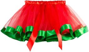 img 3 attached to 🎅 SUNTRADE Red Christmas Tutu Skirt: Layered Ballet Tulle for Christmas Party with Headband