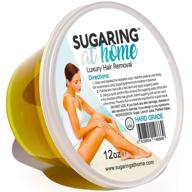 🌸 sugaring paste for effective hair removal on bikini, brazilian, arms, legs, and back - 12 oz. logo