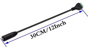 img 3 attached to 🔌 zdyCGTime 3.5mm Screw Terminal Block Cable - Female to 3 Pin/Way Female Bolt Screw AV Headphone Adapter (30CM/2Packs)