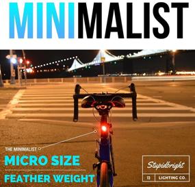 img 2 attached to 🚴 Stupidbright SBR-1: Ultra-Bright Strap-On Rear Bike Tail Light Mini LED for Bicycles, Skateboards & Longboards