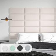 🛌 art3d peel and stick headboard for king, full and queen - light pink, 12 panels 9.84" x 23.62" - soundproof 3d wall panels, upholstered wall panel логотип