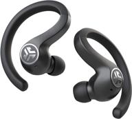 jlab jbuds air sport true wireless bluetooth earbuds + charging case, black, ip66 sweat resistance - class 1 bluetooth 5.0 connection, 3 eq sound settings: jlab signature, balanced, bass boost - ultimate audio performance for active lifestyles logo