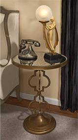 img 2 attached to Film Noir Art Deco Mirrored Accent Table by Design Toscano