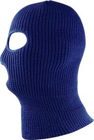 img 2 attached to 🧤 Outdoor Thermal Ski Mask - Full Coverage Knit Sew Acrylic Face Cover - One Size Fits Most - Super Z Outlet