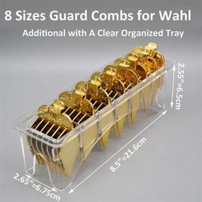 img 3 attached to 8 Piece Gold Color Coded Cutting Guide Set #3170-400 for Wahl Standard Hair Clippers - Professional Hair Clipper Guards, 1/8 inch to 1 inch