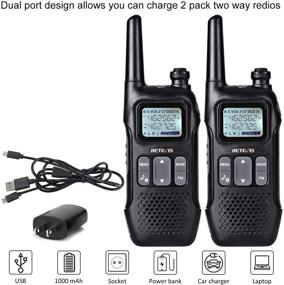 img 3 attached to 📞 Retevis RT16 Walkie Talkies with Earpieces - Long Range Rechargeable Two Way Radios with Dual Watch, Emergency Flashlight, NOAA, VOX - Ideal for Business, Retail, Hotel Use (Pack of 6)