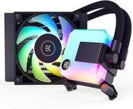 💦 жидкостный кулер ek 120 мм aio d-rgb: мощное решение для водяного охлаждения с высокопроизводительными вентиляторами ek-vardar - идеально подходит для процессоров intel и amd. логотип