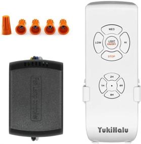 img 4 attached to 🔧 YukiHalu Universal Ceiling Fan Remote Control Kit - 3-in-1 Small Size with Light, Timer, and Wireless Receiver - Ideal for Ceiling Fan Lamp