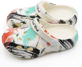 img 4 attached to 👟 Comfortable and Stylish Toddler Sandals Slippers: TIMETERNY Lightweight Boys' Shoes for Clogs & Mules