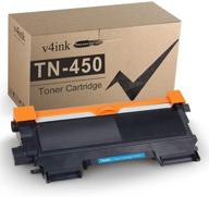 🖨️ v4ink compatible toner cartridge replacement for brother tn450 tn420 high yield black toner - use for hl-2240d, hl-2270dw, hl-2280dw, mfc-7360n, mfc-7860dw, intellifax 2840, 2940 printer (black) logo