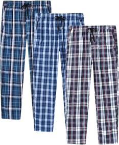 img 4 attached to 🌙 MoFiz Bottoms: Comfortable and Lightweight Men's Nightwear for Sleep and Lounge