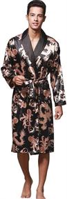 img 4 attached to 👘 ZUEVI XL Lightweight Black Bathrobe Pajamas for Optimal Comfort