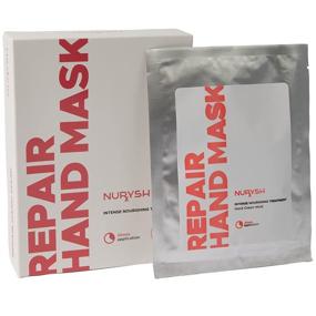 img 4 attached to 👐 NURYSH REPAIR Hand Mask - Intense Care for Dry, Cracked Hands with Argan Oil, Vitamins A & E - Hydrating Gloves for Softening & Nourishing Rough, Damaged Skin - 5 Pairs