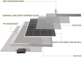 img 2 attached to 🌞 100W Поликристаллическая 12V Солнечная панель - Компактный дизайн, Высокая эффективность модуля для зарядки аккумулятора лодки, каравана, дома на колесах, от экрана приложений