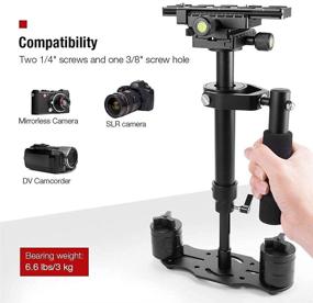 img 1 attached to 📸 TYCKA S40 Handheld Stabilizer Anti-Shake Camera Stabilizer Aluminium Alloy Video Mount with 1/4'' and 3/8'' Screws for Nikon Canon Sony Panasonic Camcorder Camera Video DV DSLR