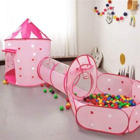 img 3 attached to VOJUEAR Princess Basketball Toddlers Playhouse: Perfect Playtime Kingdom for Little Princesses